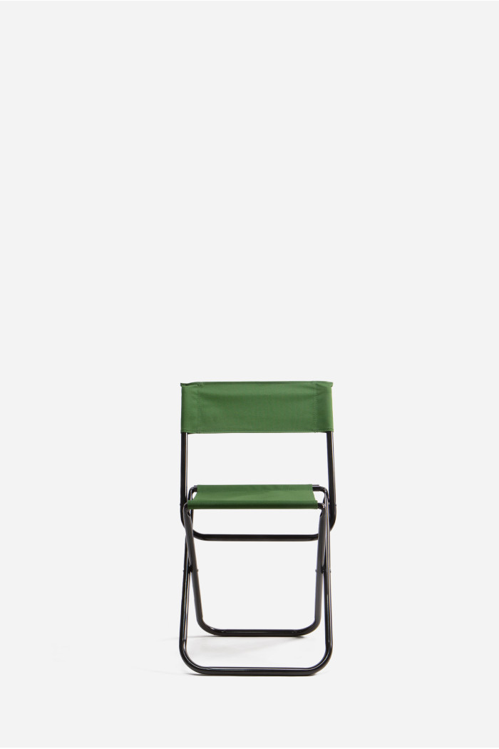 SILLA PLEGABLE METAL+TELA 35X26X58 CM COLOR VERDE