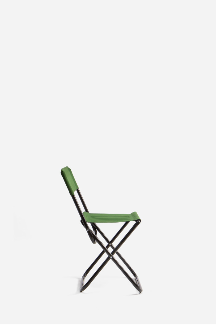 SILLA PLEGABLE METAL+TELA 35X26X58 CM COLOR VERDE