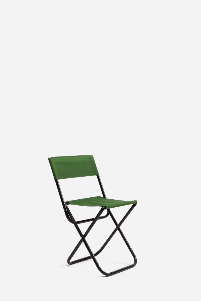 SILLA PLEGABLE METAL+TELA 35X26X58 CM COLOR VERDE