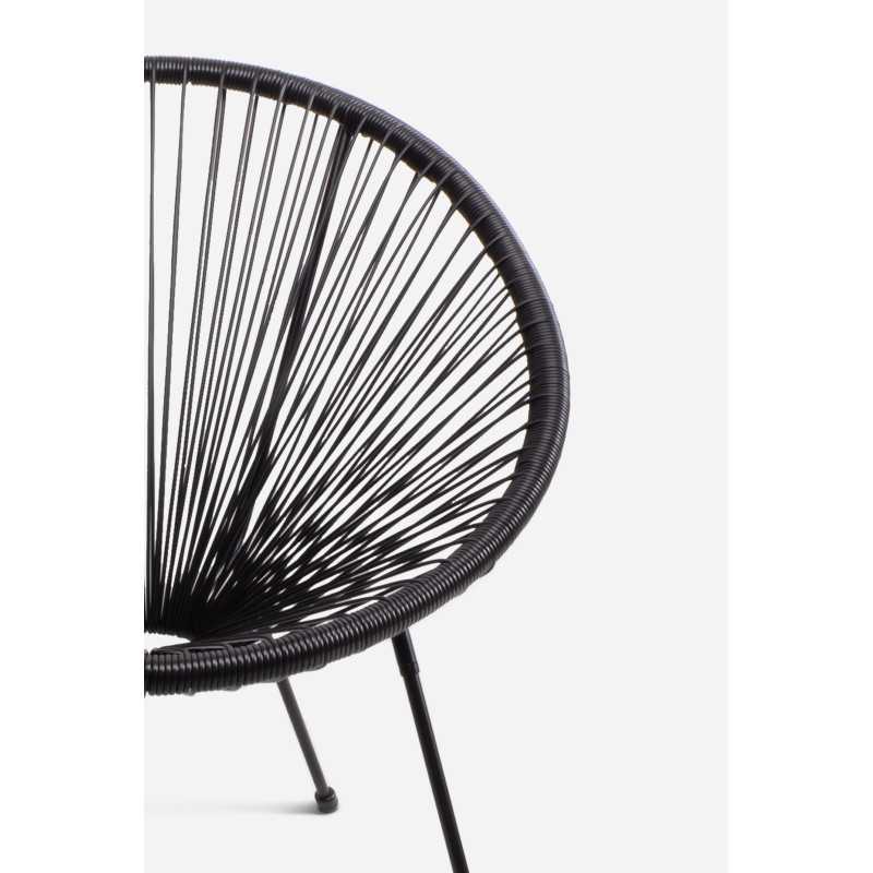 Silla Modelo Acapulco de Acero y Ratán