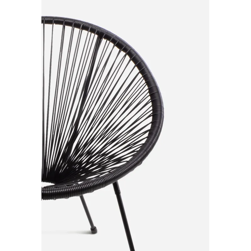 Silla Modelo Acapulco de Acero y Ratán
