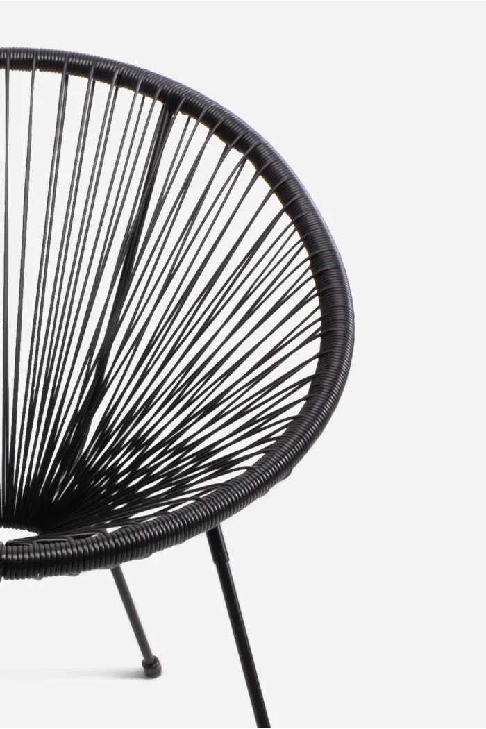 Silla Modelo Acapulco de Acero y Ratán