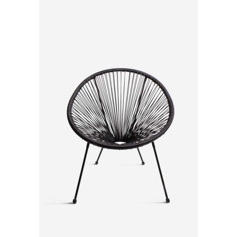 Silla Modelo Acapulco de Acero y Ratán