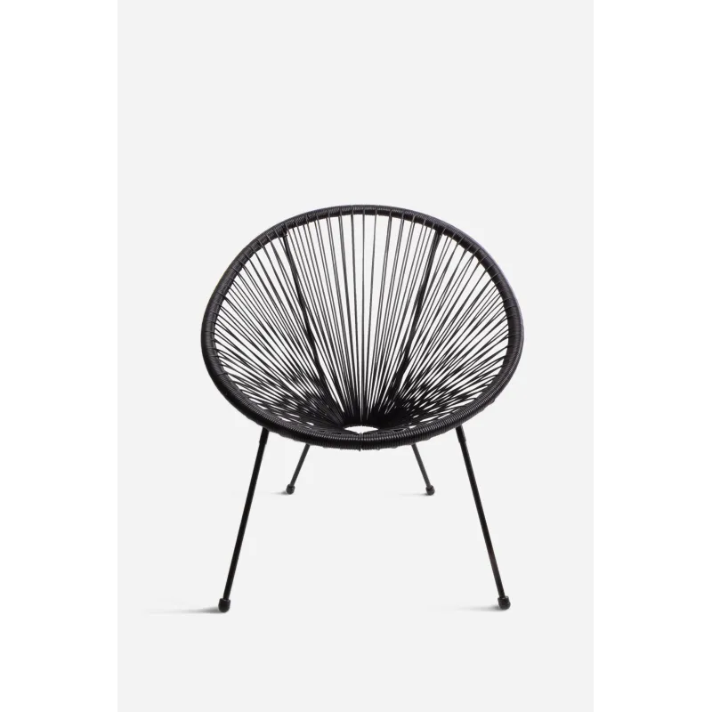Silla Modelo Acapulco de Acero y Ratán