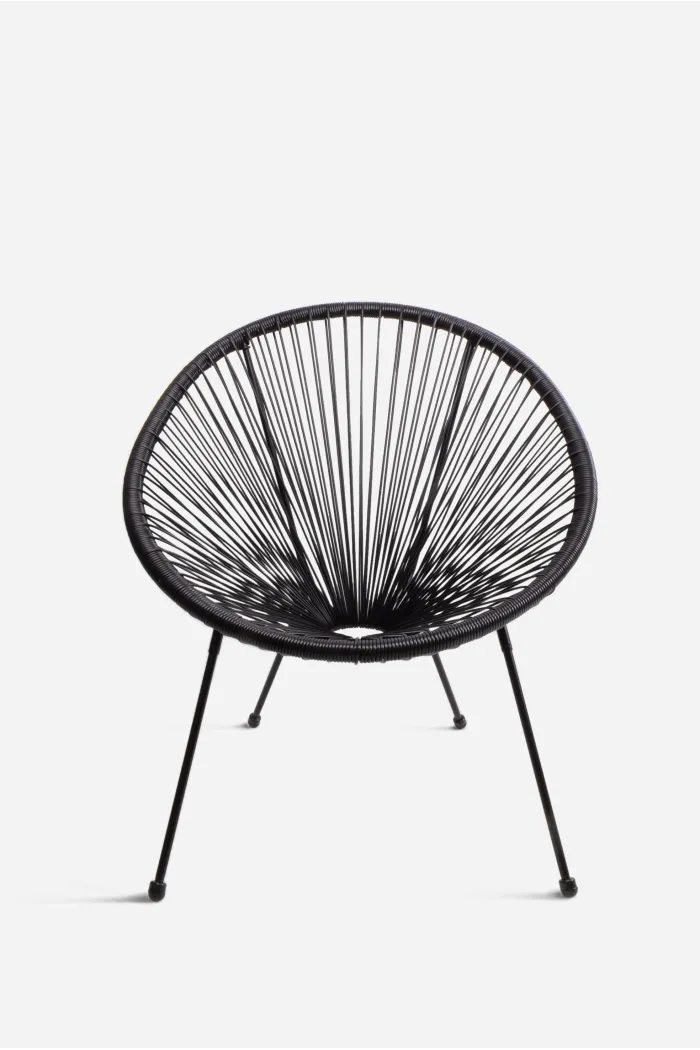 Silla Modelo Acapulco de Acero y Ratán