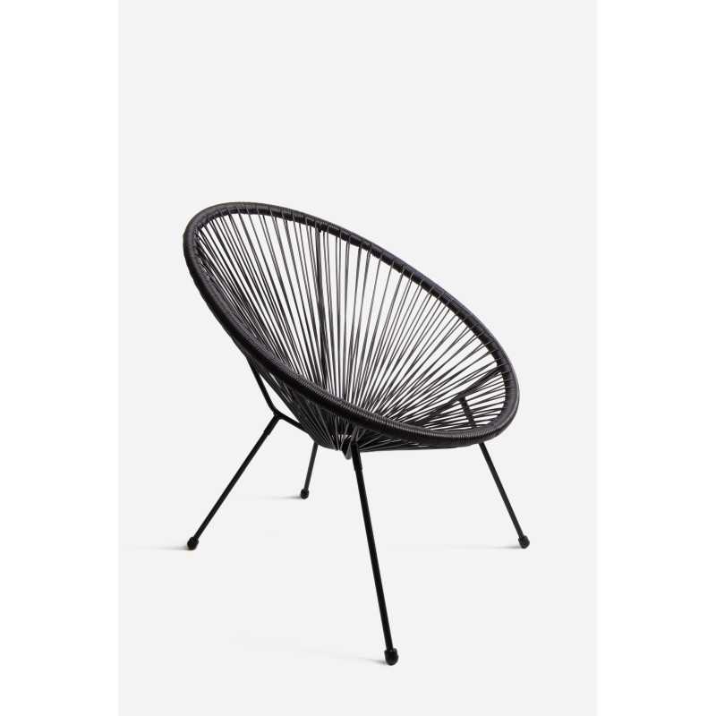 Silla Modelo Acapulco de Acero y Ratán