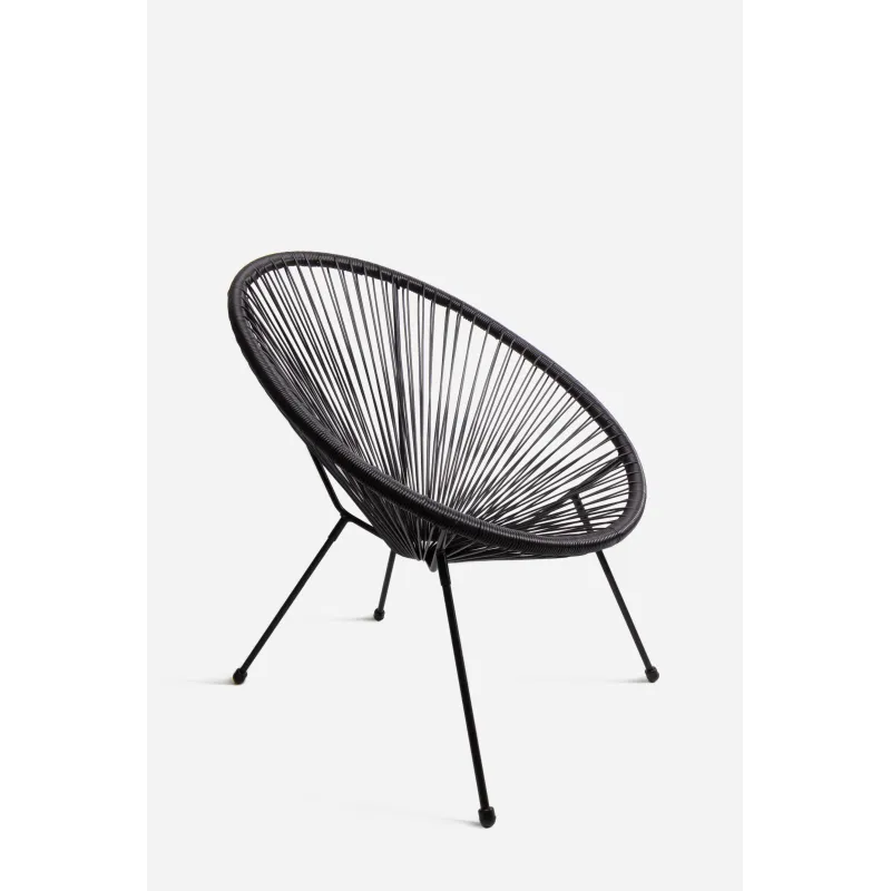 Silla Modelo Acapulco de Acero y Ratán