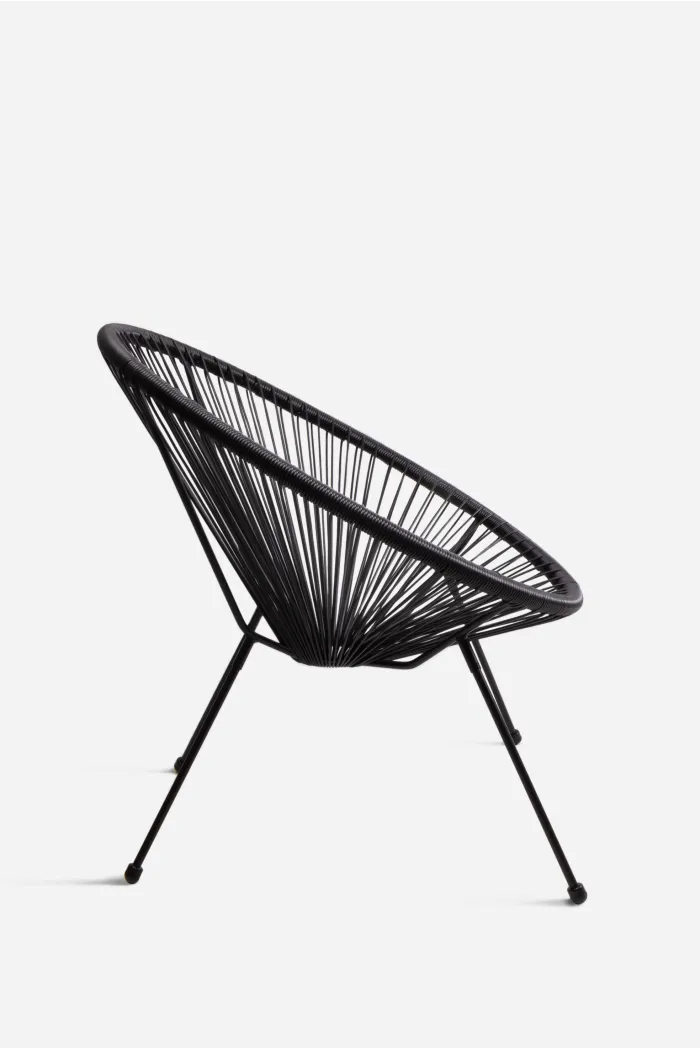 Silla Modelo Acapulco de Acero y Ratán