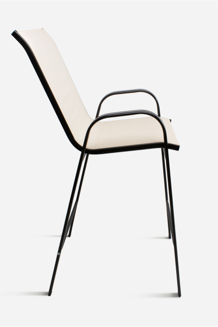 Silla alta para barra - Blanco Crudo