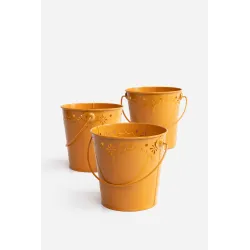 SET 3 CUBOS LATÓN CON ASAS – VARIOS COLORES | D.13,5 X 13 CM