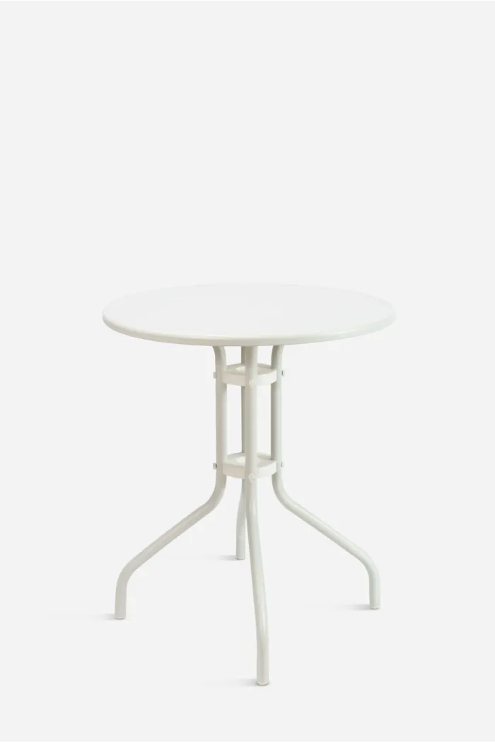 Mesa de metal Ø60 cm - Blanco
