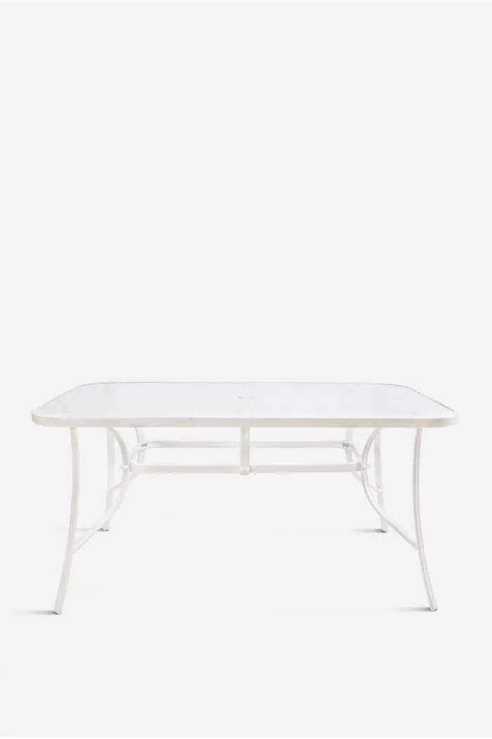 Mesa de Metal Base Cristal 150x90x70 cm 2 colores