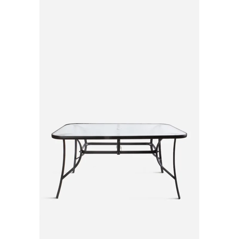 Mesa de Metal Base Cristal 150x90x70 cm 2 colores