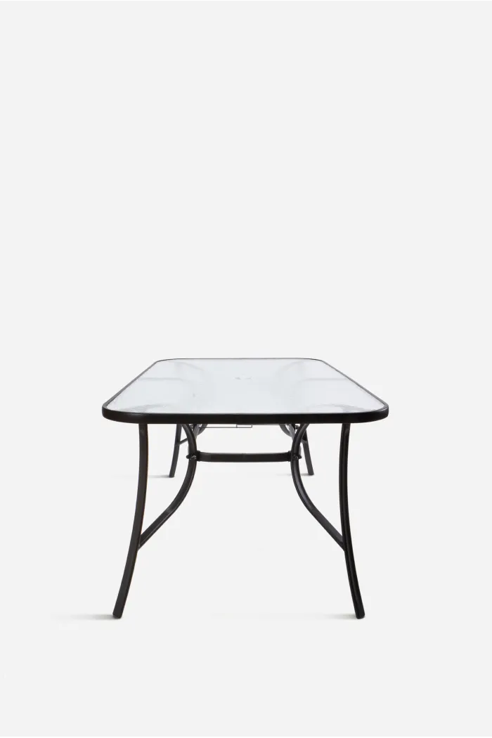 Mesa de Metal Base Cristal 150x90x70 cm 2 colores
