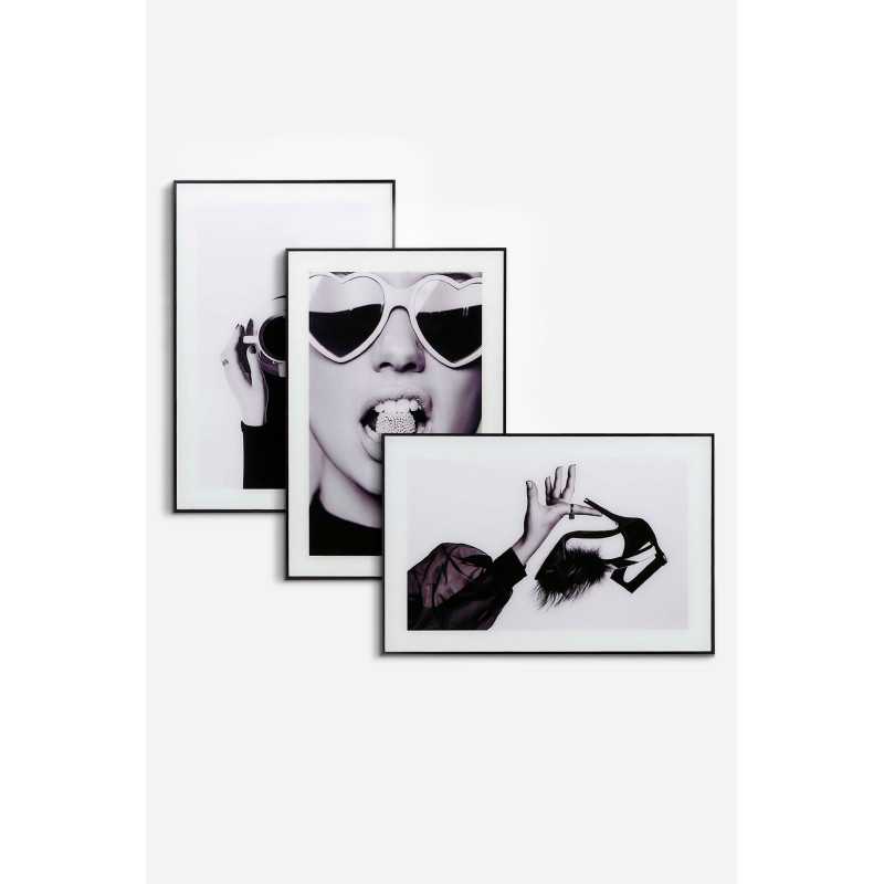 Set 3 Cuadros  decorativo Black & White (40x60 cm)