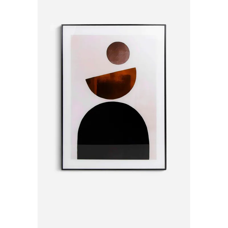 Set de 3 Cuadros de Cristal Geométrico 50X70