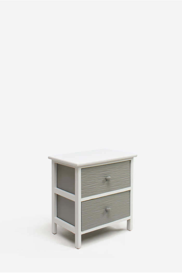 Mueble Auxiliar MDF 2 Cajones 37x27x43 cm