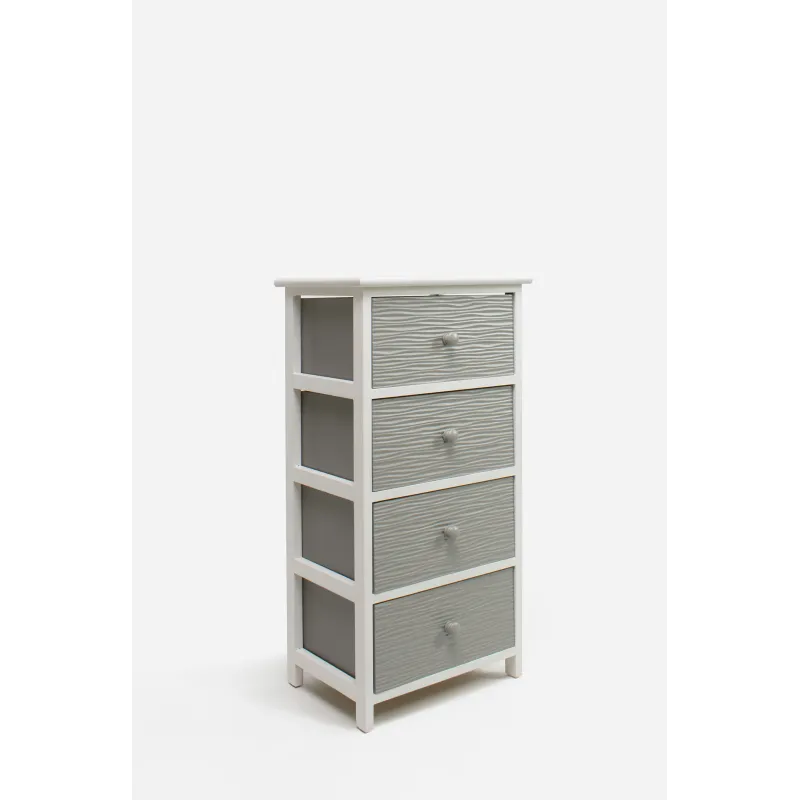 Mueble Auxiliar MDF 4 Cajones 37x27x73 cm