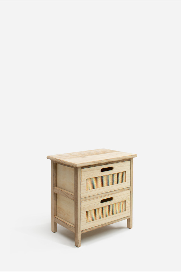 Mueble Auxiliar MDF 2 Cajones 37x27x43 cm