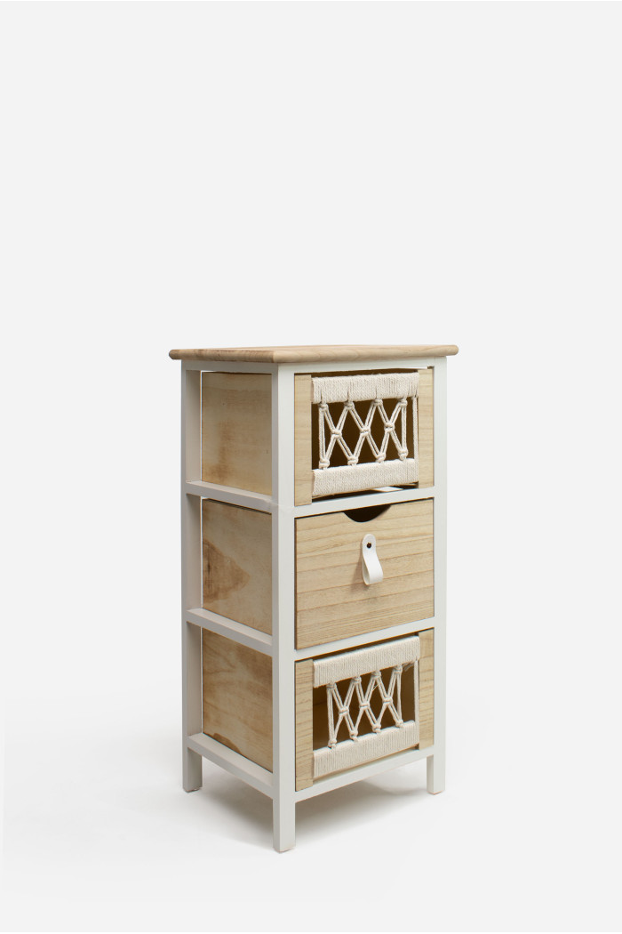 Mueble Auxiliar MDF 3 Cajones 34x29x68 cm