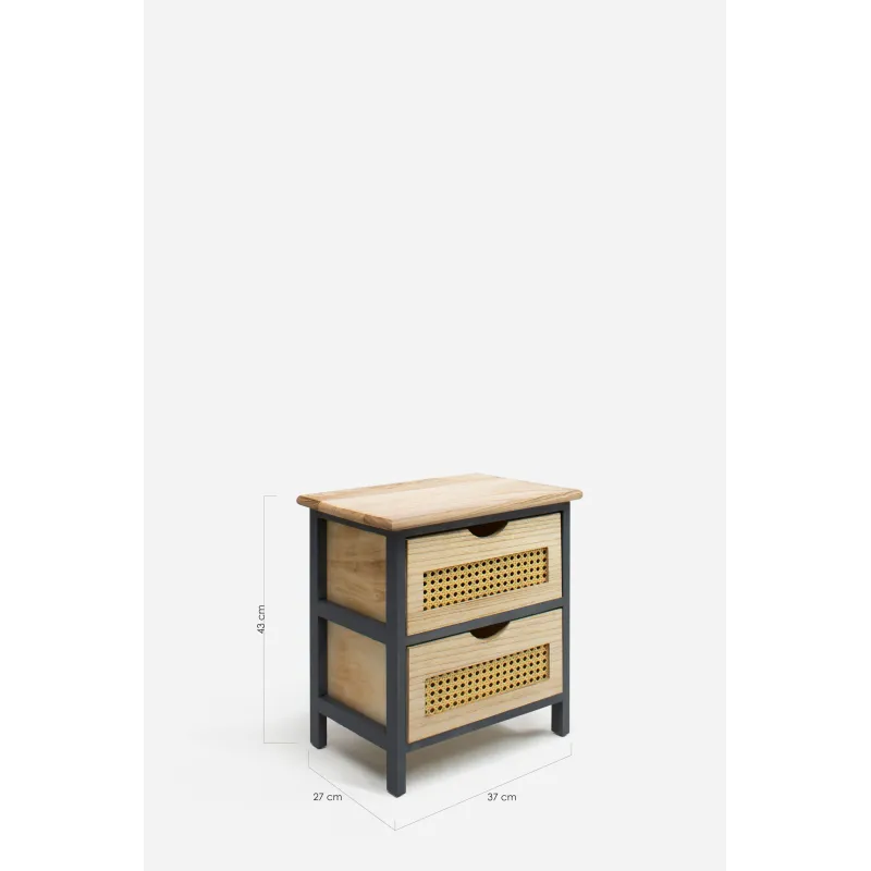 Cajonera Auxiliar 2 Cajones - Madera