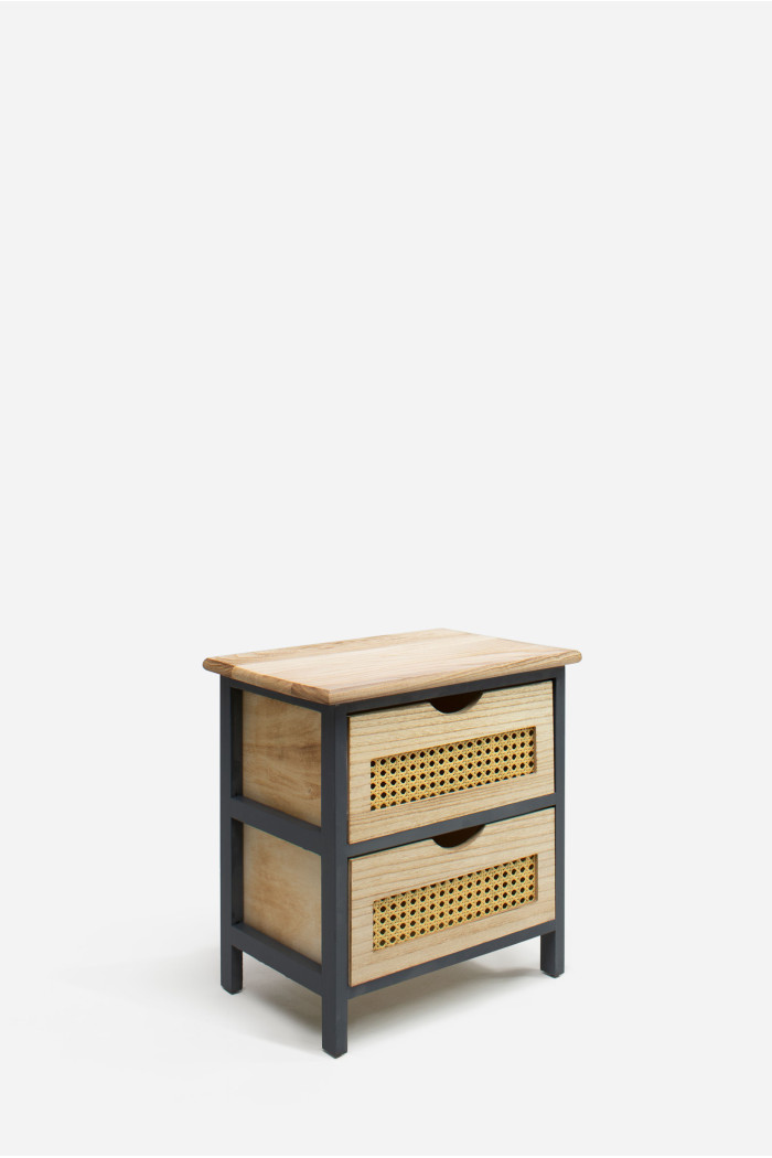 Mueble Auxiliar MDF 2 Cajones 37x27x43 cm