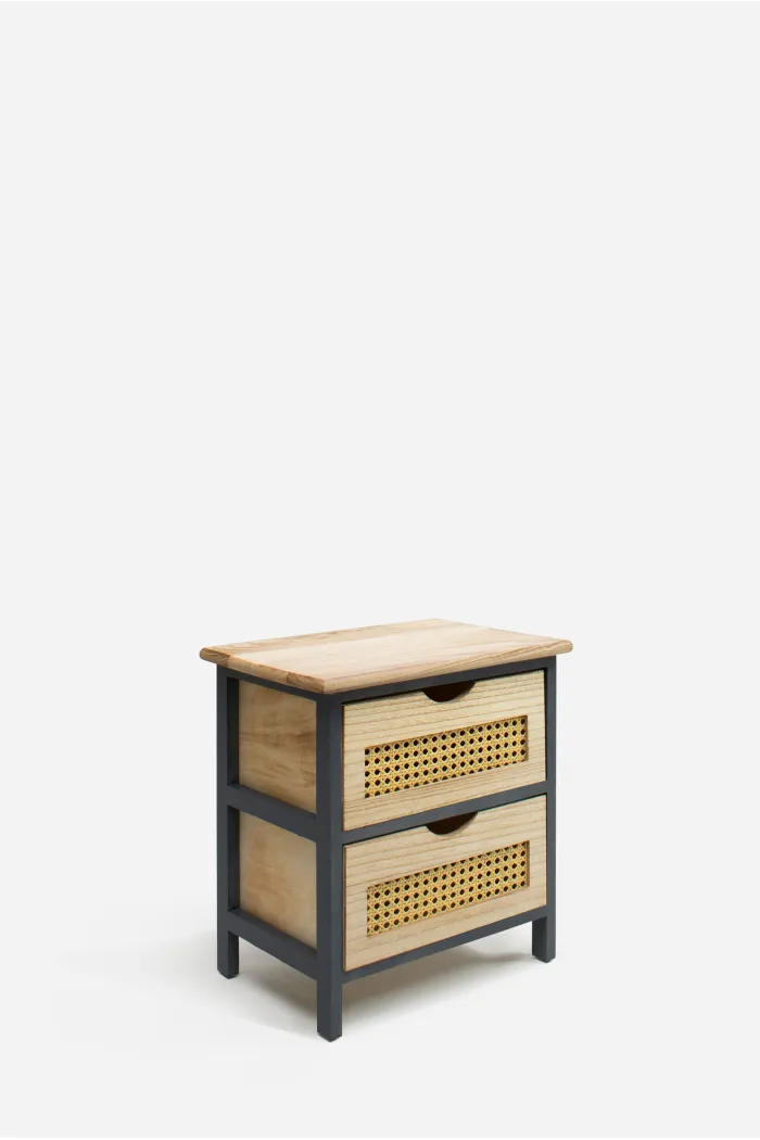 Mueble Auxiliar MDF 2 Cajones 37x27x43 cm