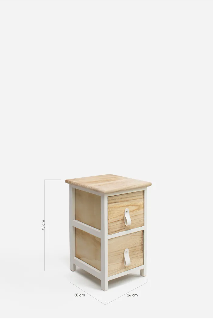 Mueble Auxiliar MDF 2 Cajones 26x30x43 cm