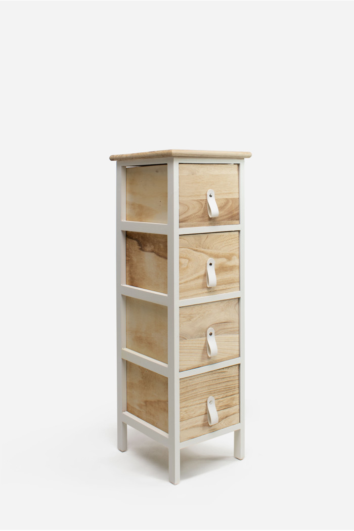 Mueble Auxiliar MDF 4 Cajones 26x30x81.5 cm