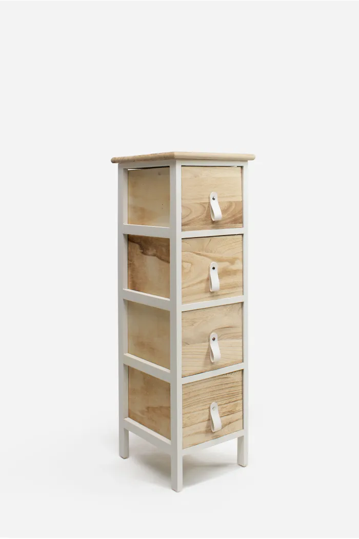 Mueble Auxiliar MDF 4 Cajones 26x30x81.5 cm