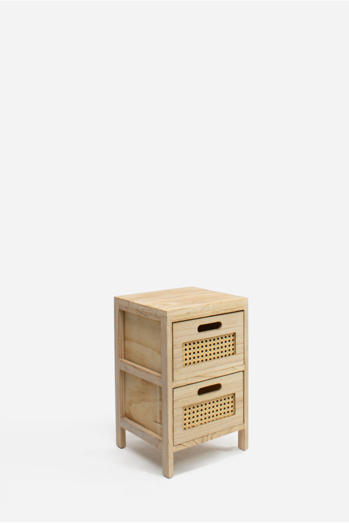 Mueble Auxiliar MDF 2 Cajones 27x25x42 cm