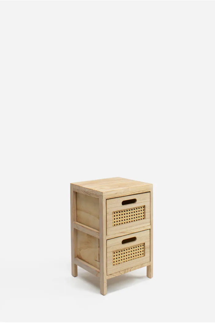 Mueble Auxiliar MDF 2 Cajones 27x25x42 cm