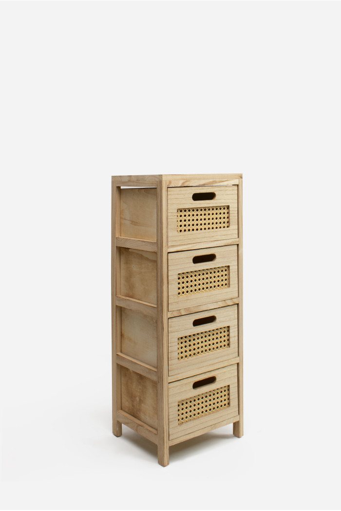 Mueble Auxiliar MDF 4 Cajones 27x25x73 cm