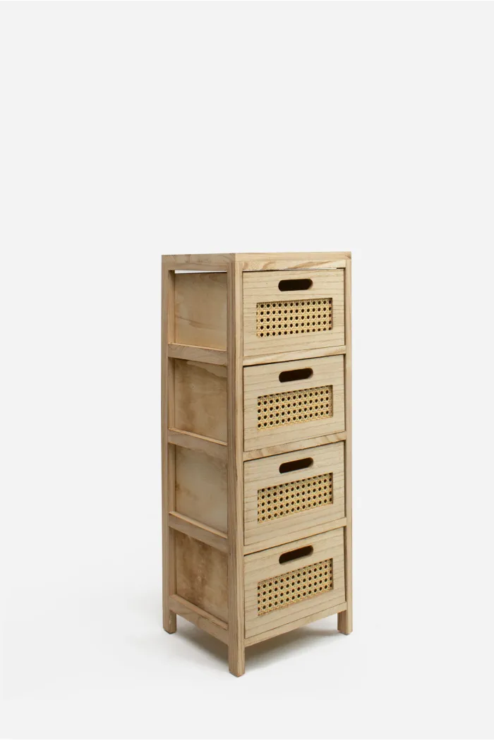 Mueble Auxiliar MDF 4 Cajones 27x25x73 cm