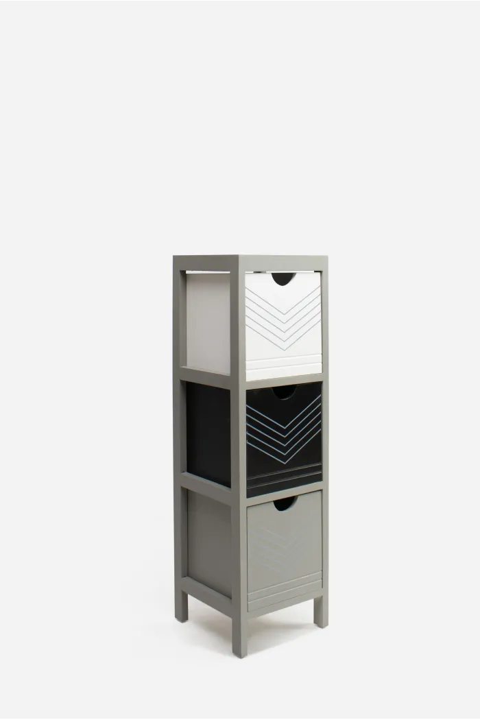 Mueble Auxiliar MDF 3 Cajones 22x22x72 cm