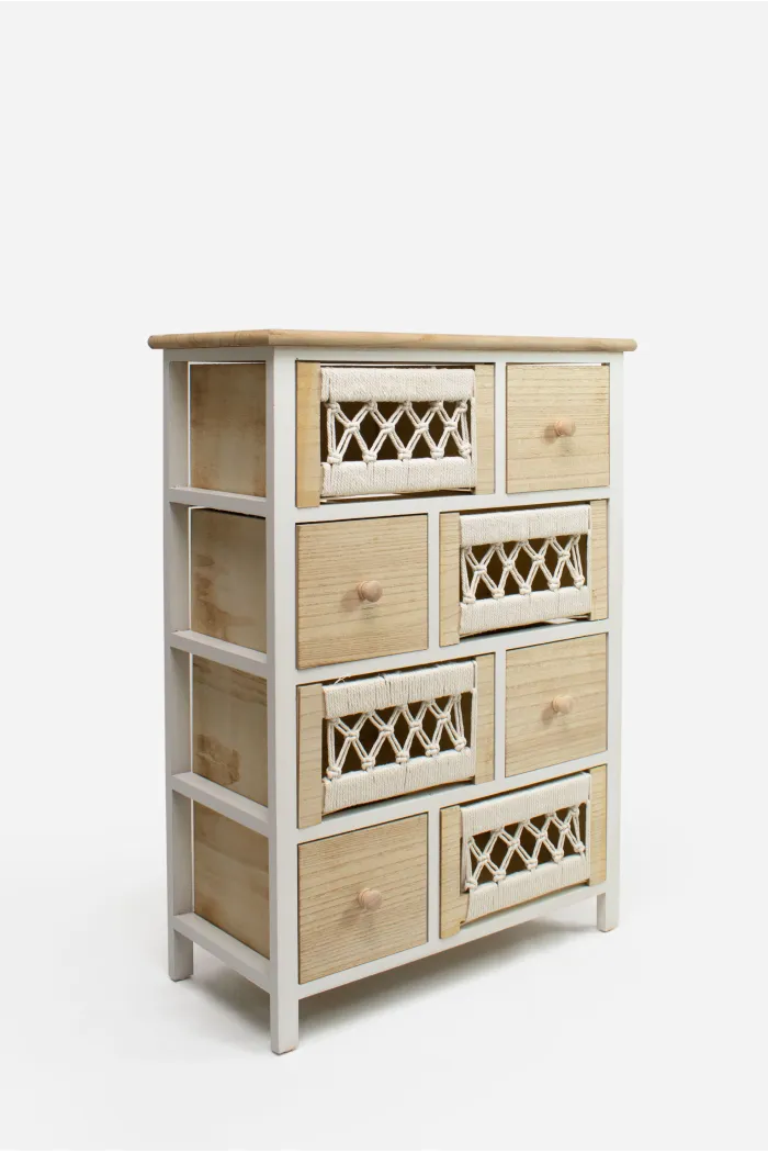 Mueble Auxiliar MDF 8 Cajones 56x27x77 cm