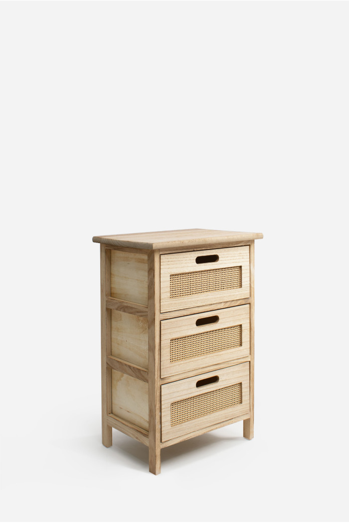 Mueble Auxiliar MDF 3 Cajones 37x27x58 cm