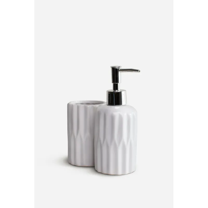 Juego de Baño de Cerámica de 2 Piezas - Ø7X15X18 cm