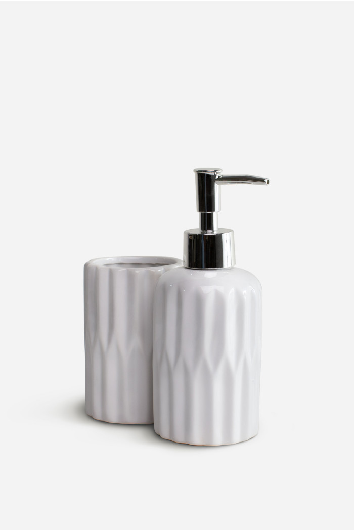 Juego de Baño de Cerámica- Set de 2 - Ø7X15X18 cm