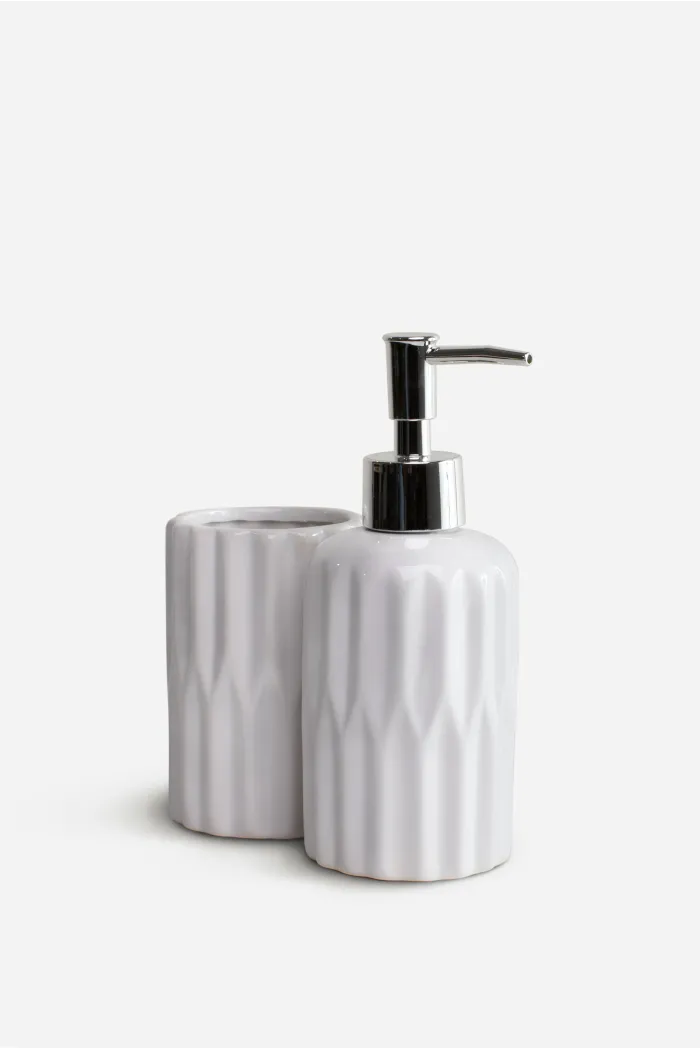 Juego de Baño de Cerámica- Set de 2 - Ø7X15X18 cm