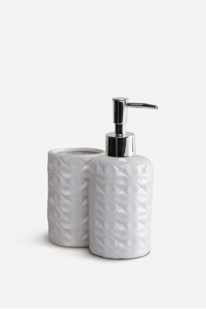 Juego de Baño de Cerámica- Set de 2 - Ø7X15X18cm
