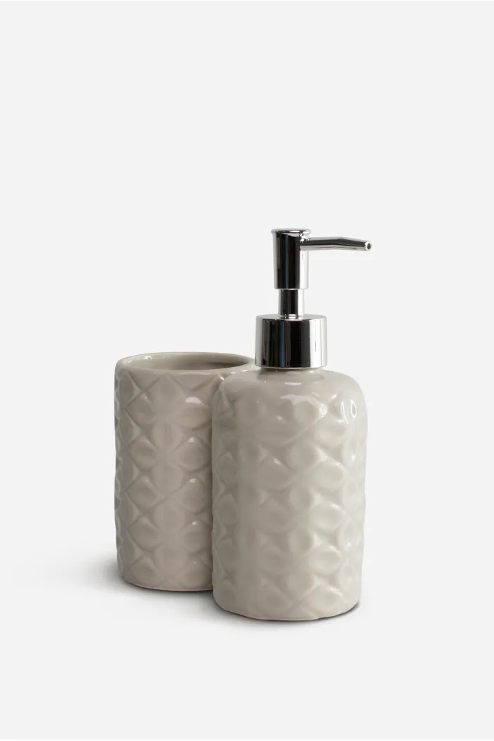 Juego de Baño de Cerámica- Set de 2 - Ø7X15X18cm