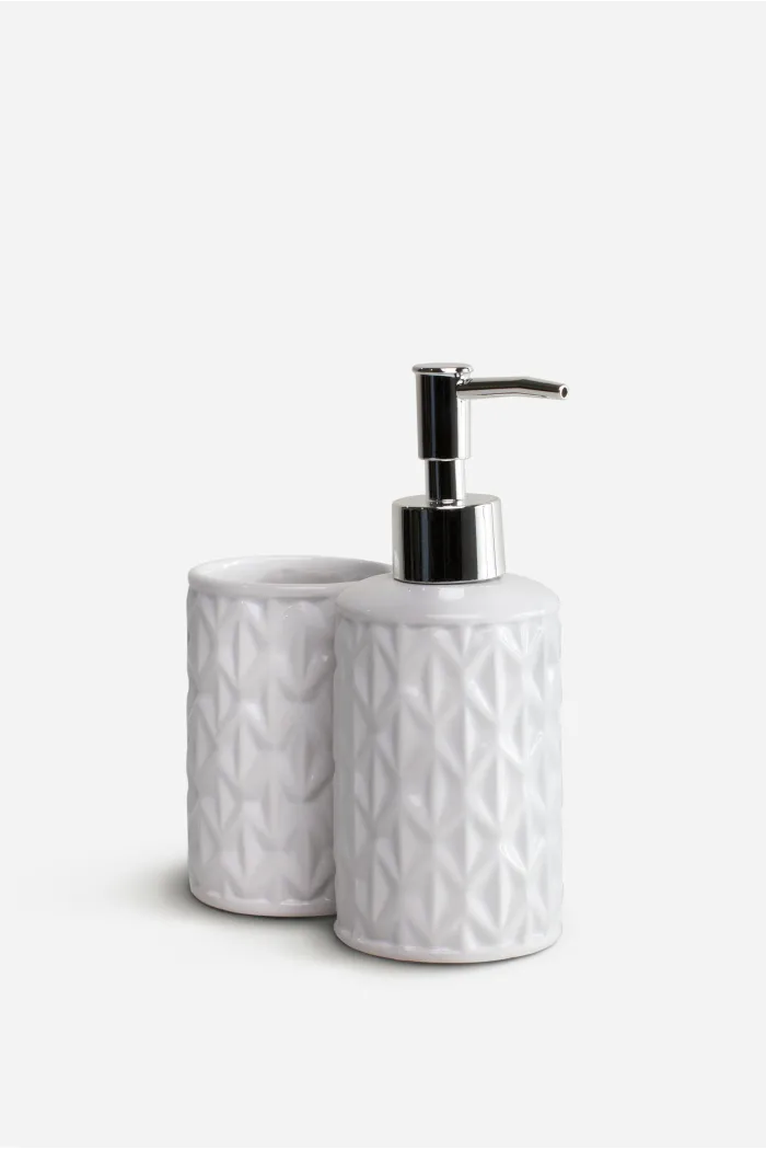 Juego de Baño de Cerámica- Set de 2 - Ø7X15X18cm