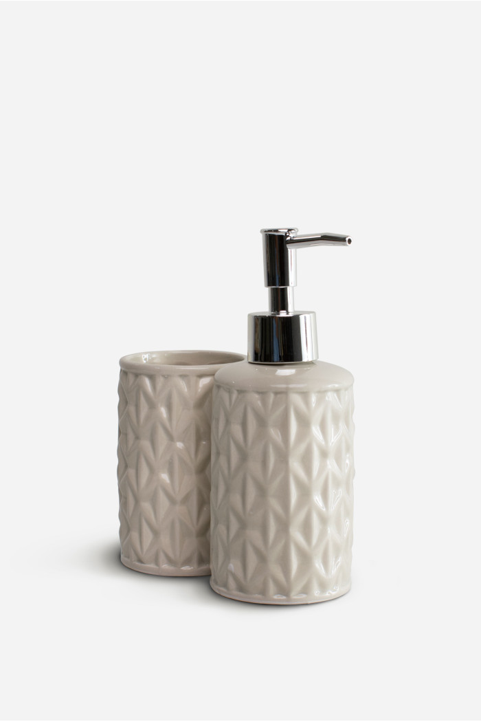 Juego de Baño de Cerámica- Set de 2 - Ø7X15X18cm