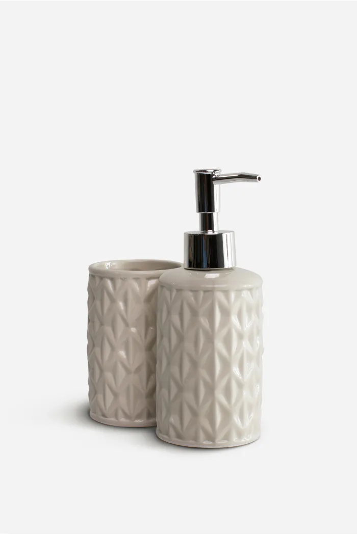 Juego de Baño de Cerámica- Set de 2 - Ø7X15X18cm