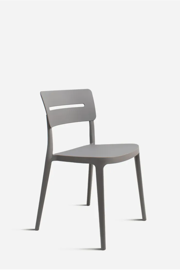 Silla PP Gris 45x52x80 cm