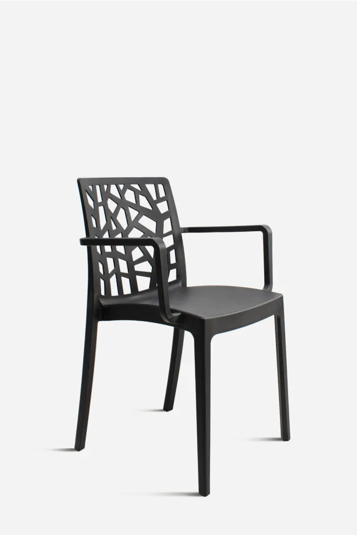 Silla PP Negra 55x50x82 cm