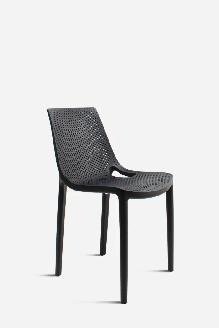 Silla PP Negra 43x56x81 cm