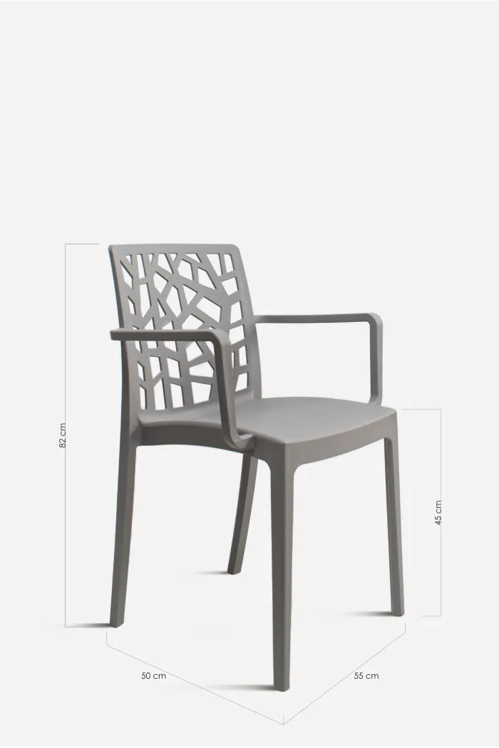 Silla PP Gris 55x50x82 cm