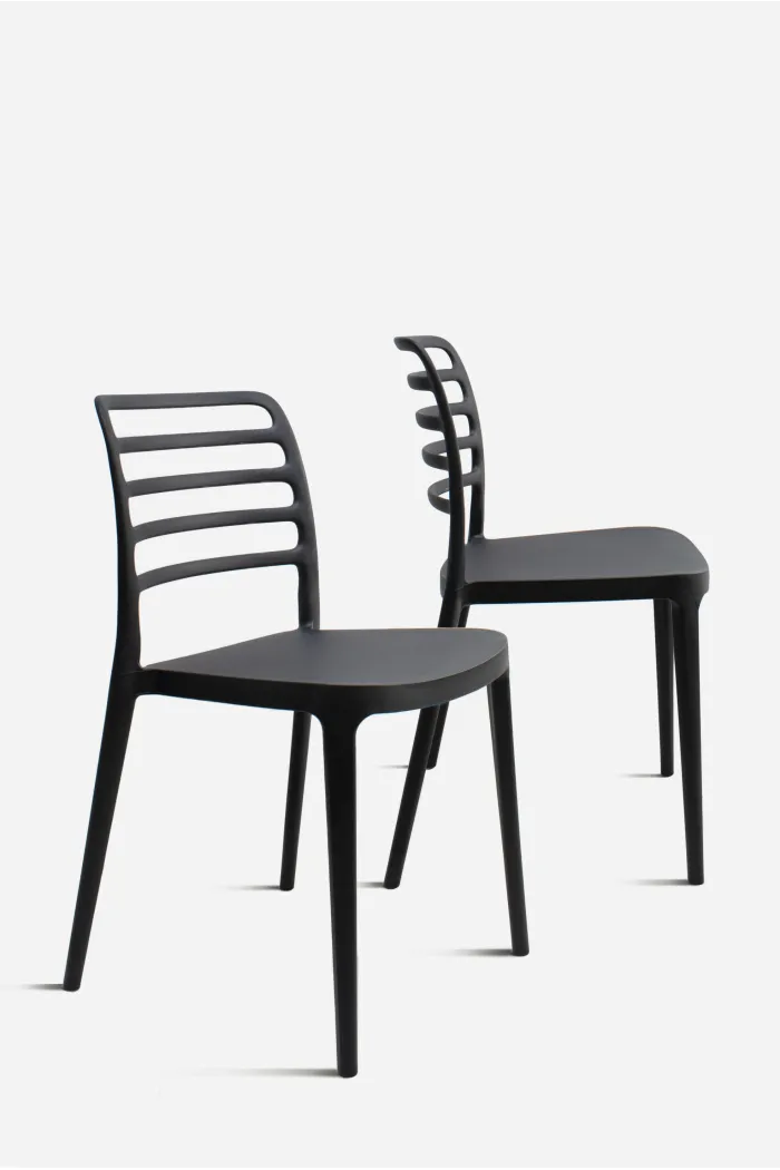 Silla de Comedor de 42x53x80 cm Nour negra - pack